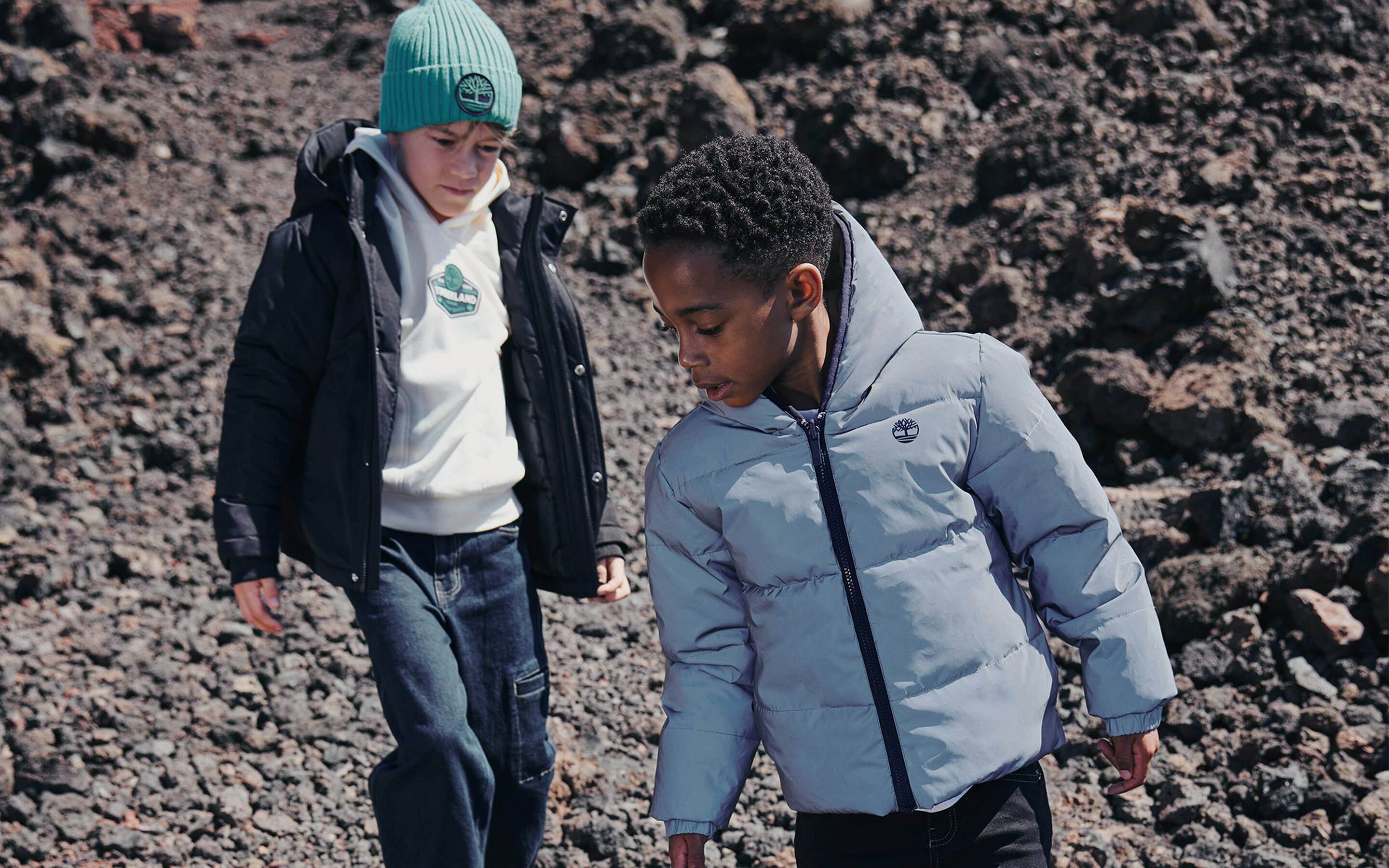 Children's jackets and coats from the Timberland brand on Kids around