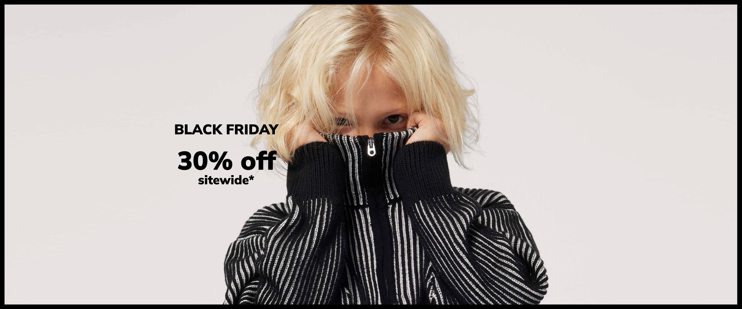 Log in to enjoy 30% off a selection of kids’ and baby clothing.