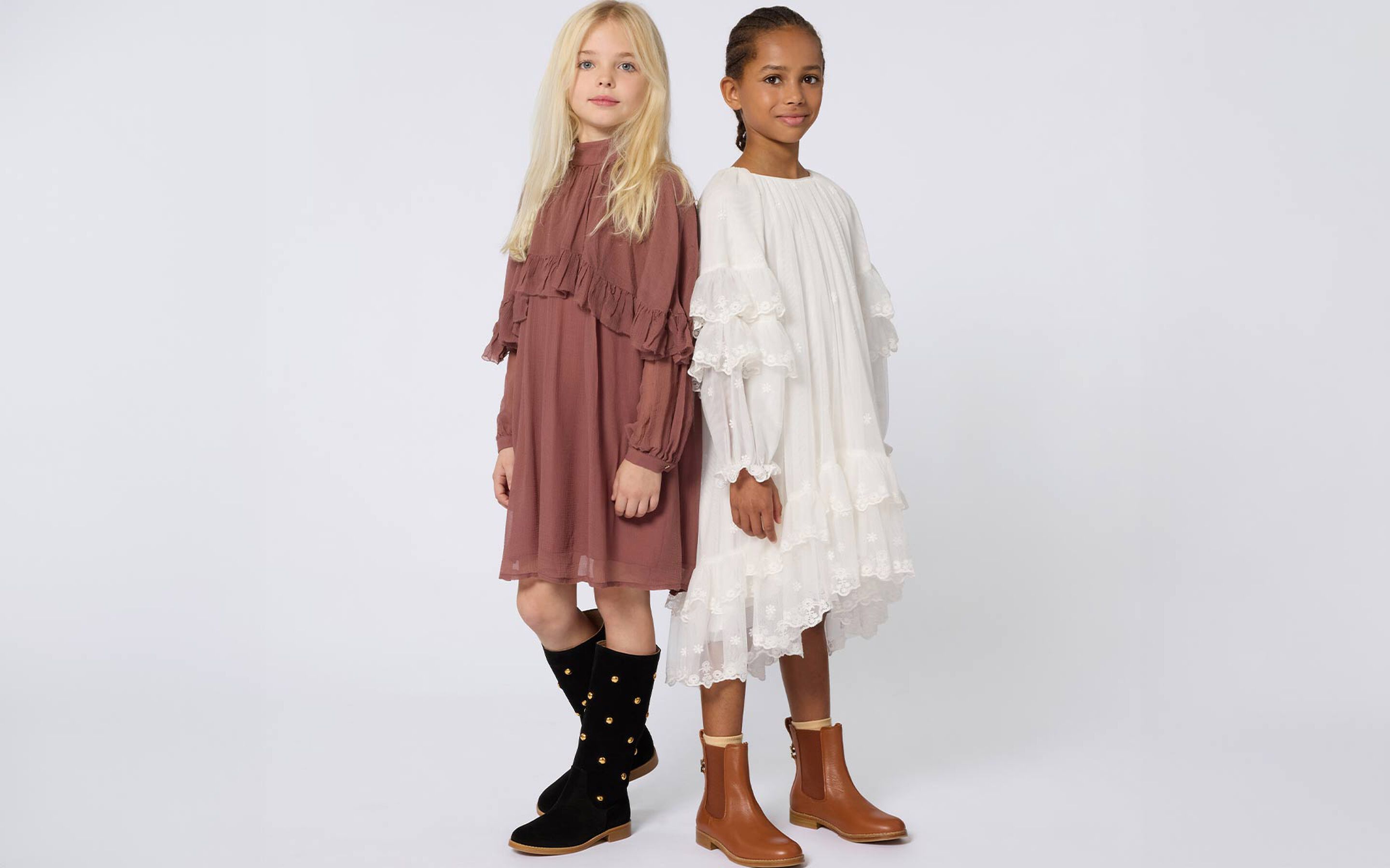 Girls' clothing and accessories from the luxury brand Chloé on Kids around