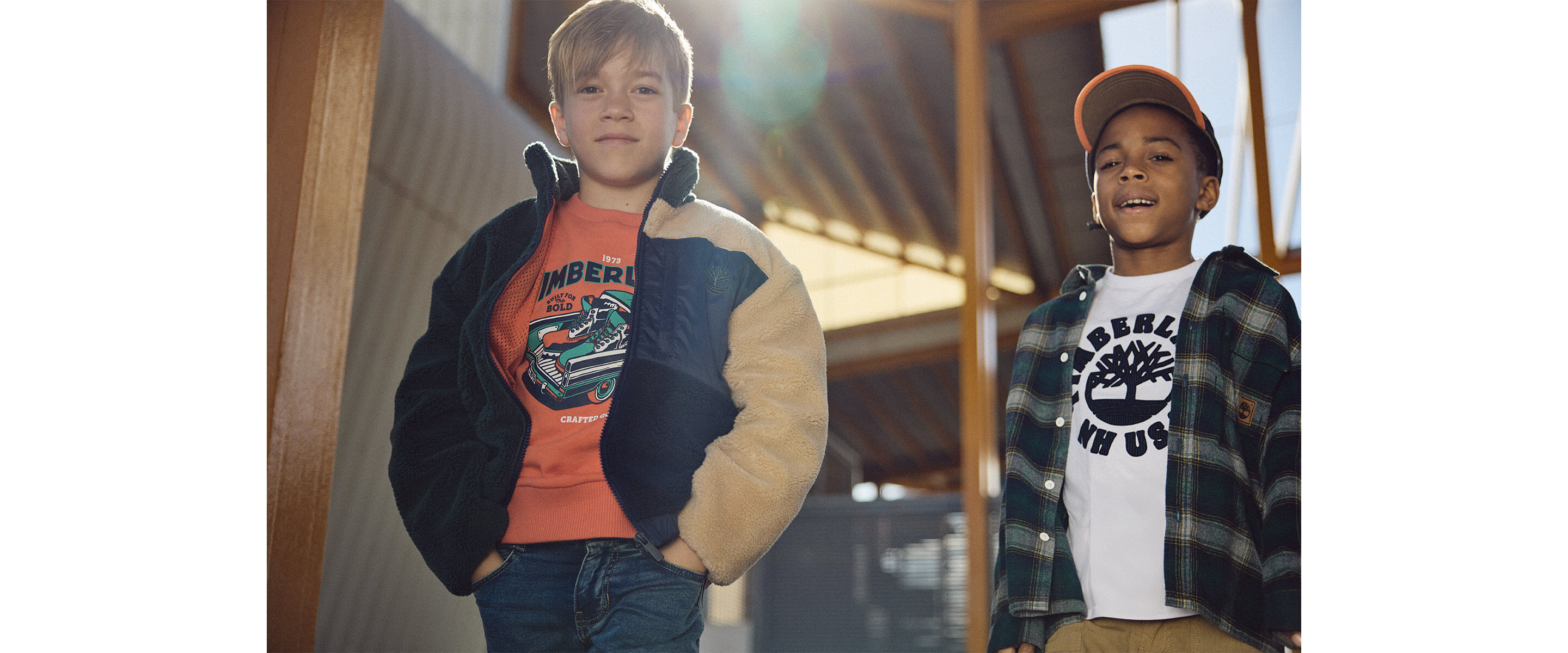 Timberland brand for children on kids around