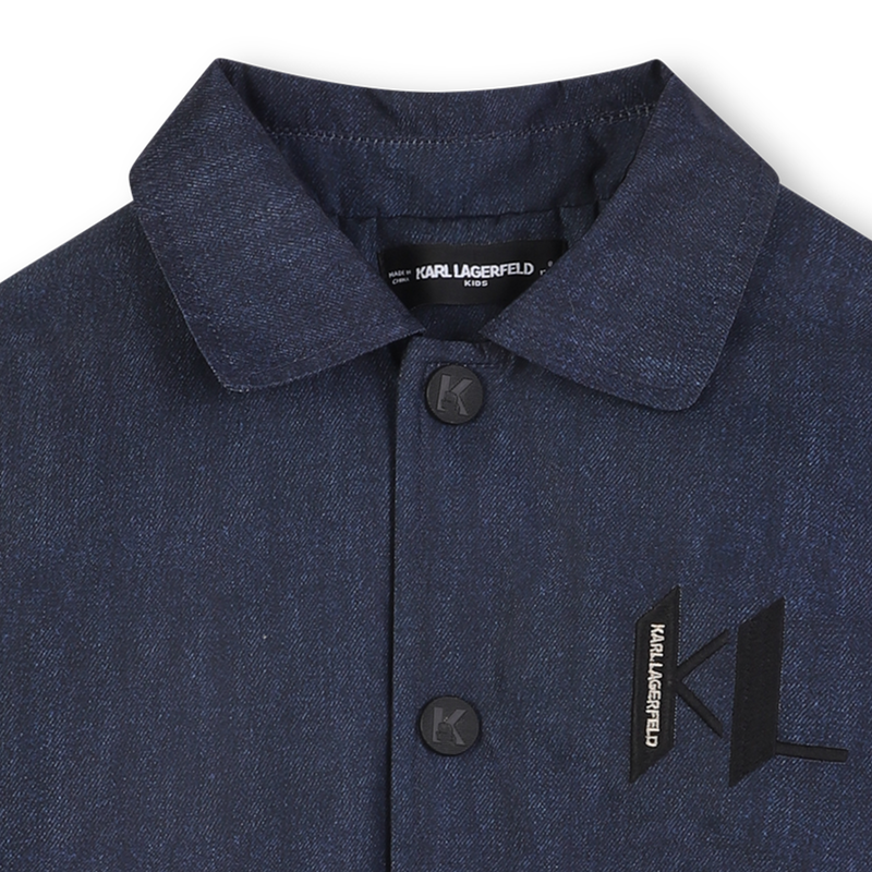 Polyester bomber jacket KARL LAGERFELD KIDS 
                        BOY