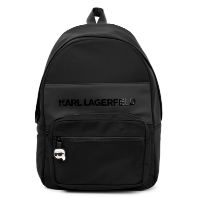 Backpack with raised logo KARL LAGERFELD KIDS BOY