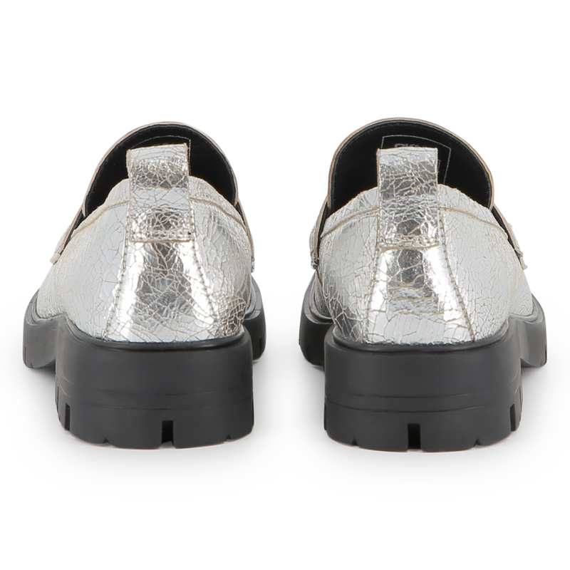 Metallic cowhide leather loafers DKNY 
                    GIRL