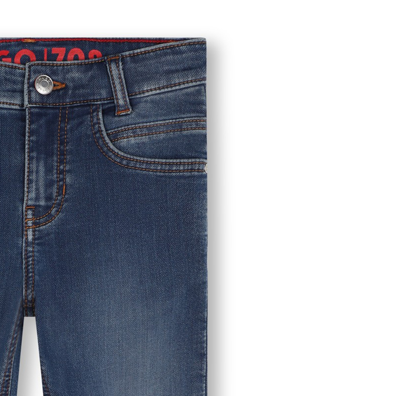 Slim-Fit Cotton Blend Jeans HUGO 
                    BOY