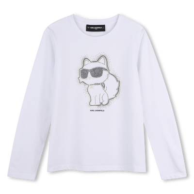 Long sleeve t-shirt KARL LAGERFELD KIDS GIRL