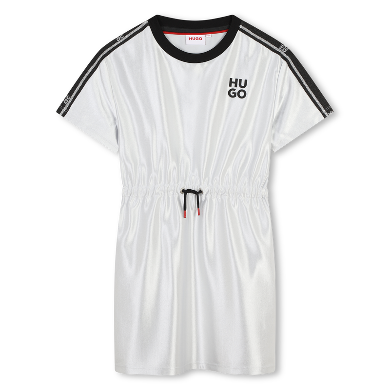 Short-Sleeved Satin Dress HUGO 
                    GIRL