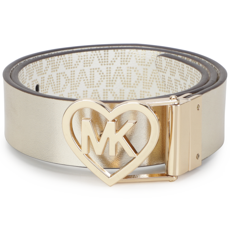 White and gold michael kors belt deals