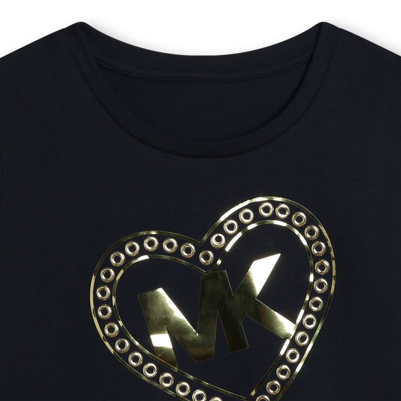 Printed Cotton T-Shirt MICHAEL KORS 
                    GIRL