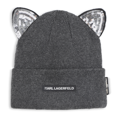 Fancy Ear Knit Hat KARL LAGERFELD KIDS GIRL