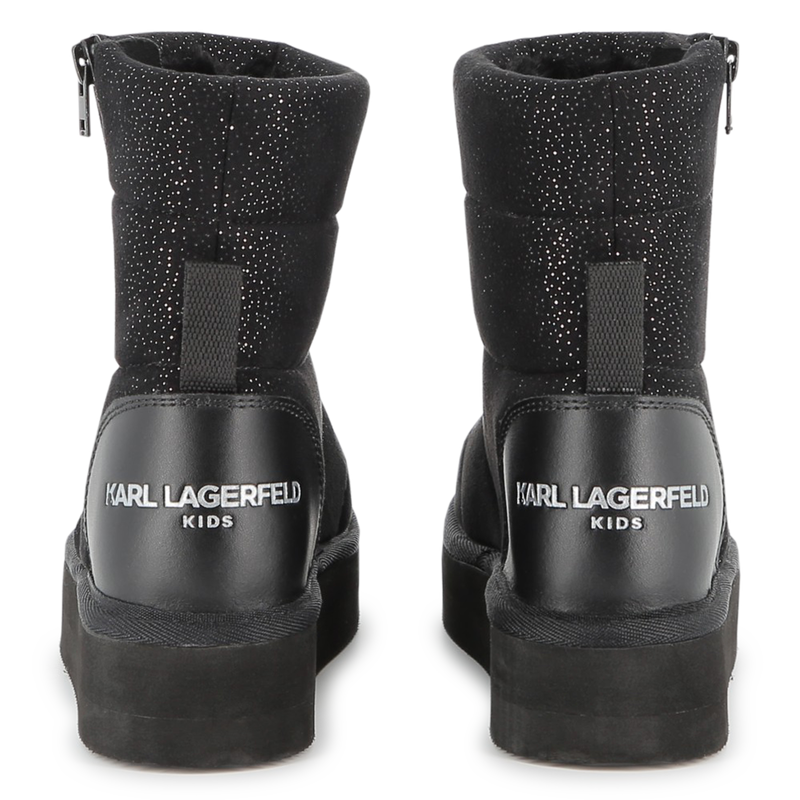 Sequined textile ankle boot KARL LAGERFELD KIDS 
                    GIRL