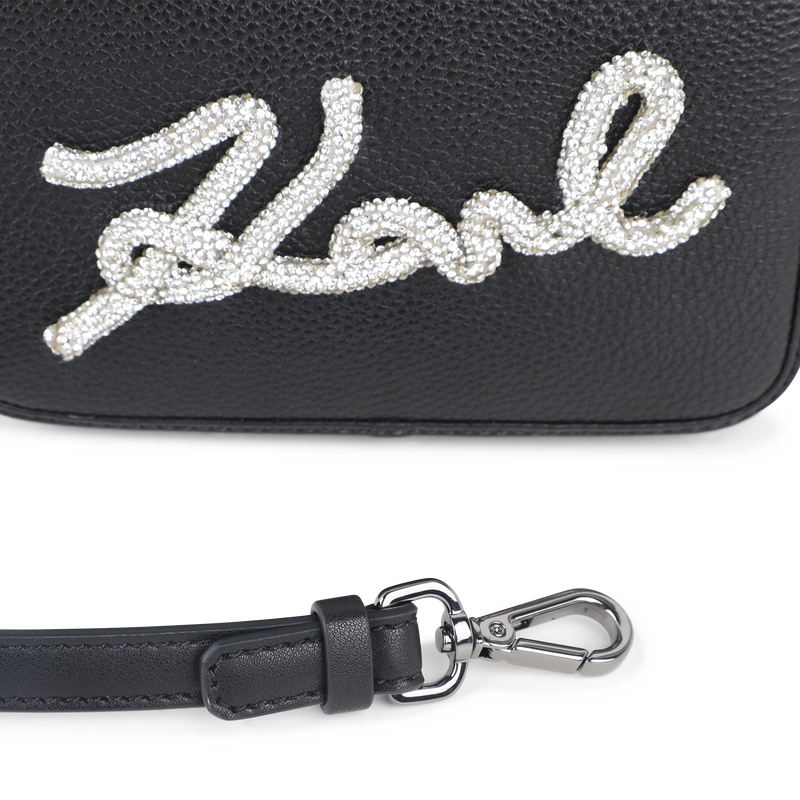 Handbag, grained and smooth coated textile KARL LAGERFELD KIDS 
                    GIRL