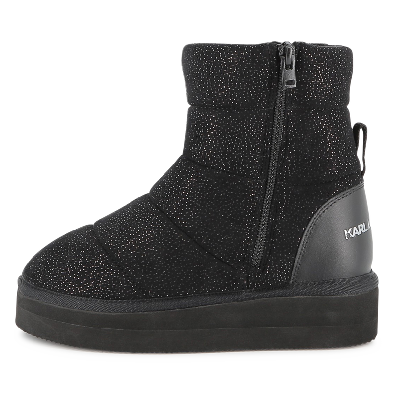 Sequined textile ankle boot KARL LAGERFELD KIDS 
                    GIRL