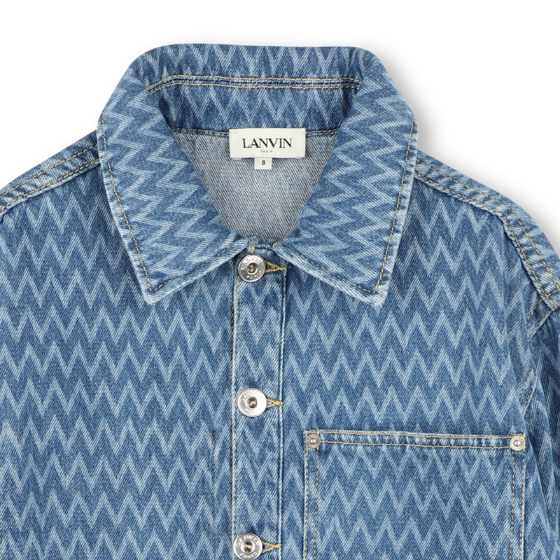 Patterned denim shirt LANVIN 
                    BOY