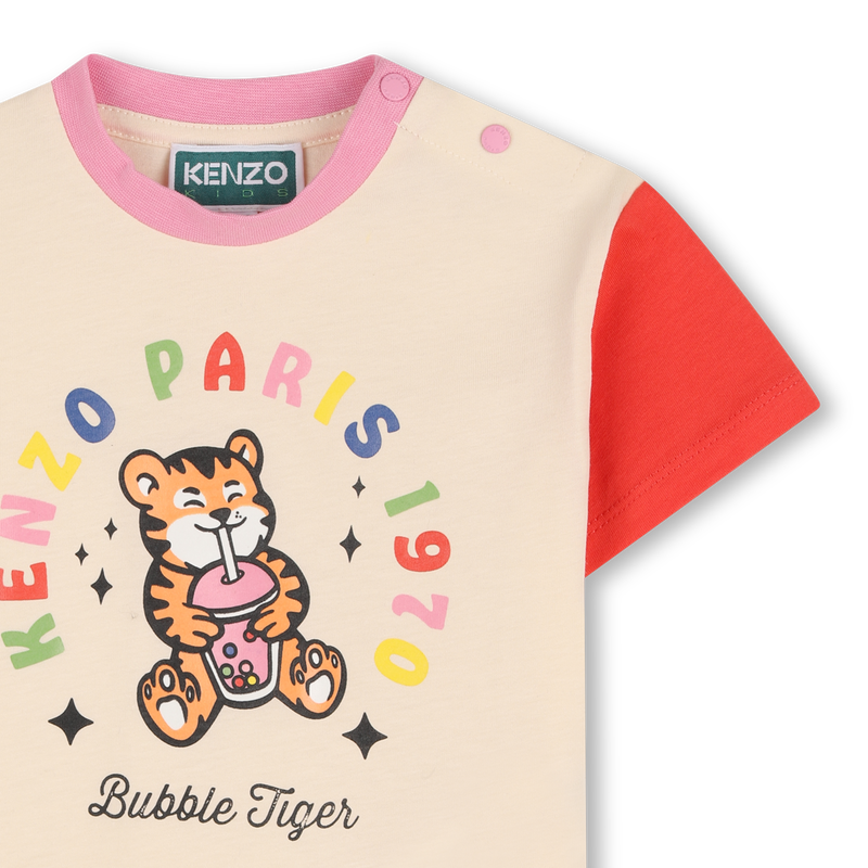 SHINY PRINT T-SHIRT KENZO KIDS 
                        GIRL