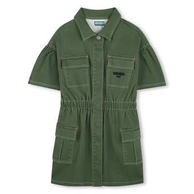 Cotton Safari Dress KENZO KIDS GIRL