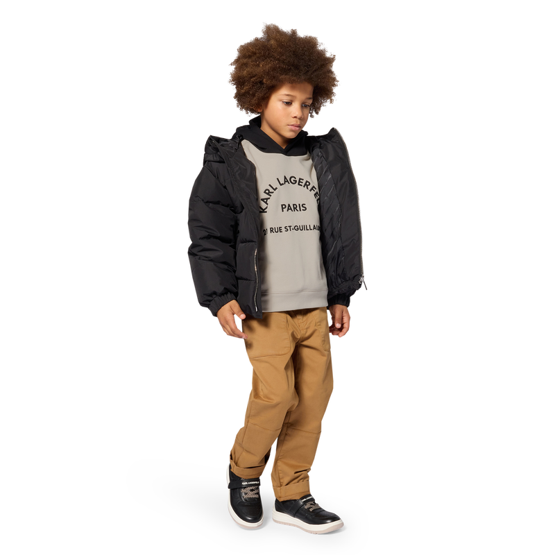 Hooded down jacket KARL LAGERFELD KIDS 
                        BOY