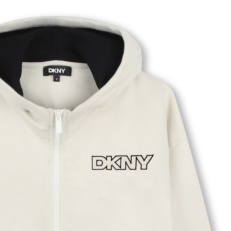 Hooded Fleece Cardigan DKNY 
                    UNISEX