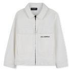 Zip-Up Jean Jacket KARL LAGERFELD KIDS 
                    BOY