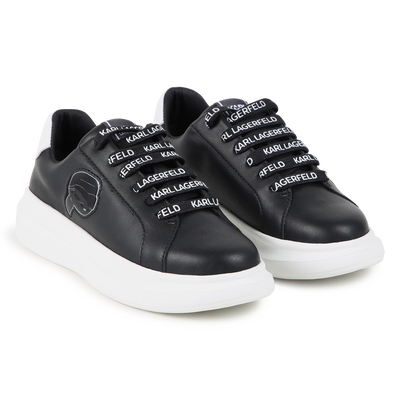 Low-Top Leather Sneakers KARL LAGERFELD KIDS BOY