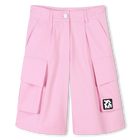 Long cotton and linen shorts DKNY 
                    GIRL