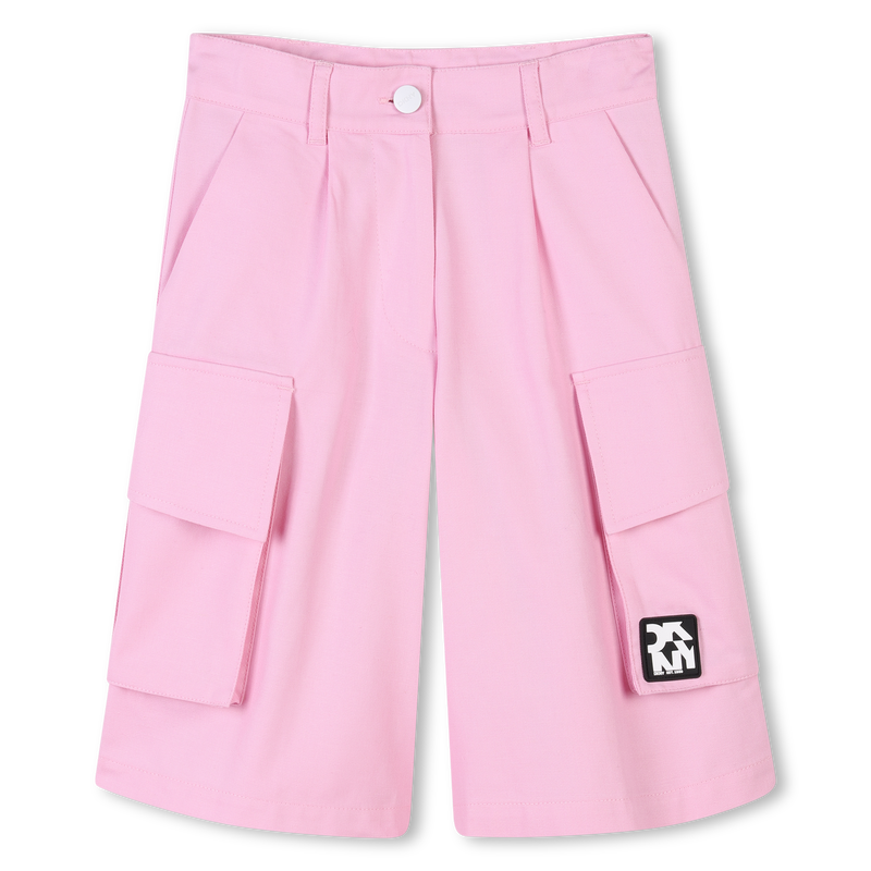 Long cotton and linen shorts DKNY 
                        GIRL