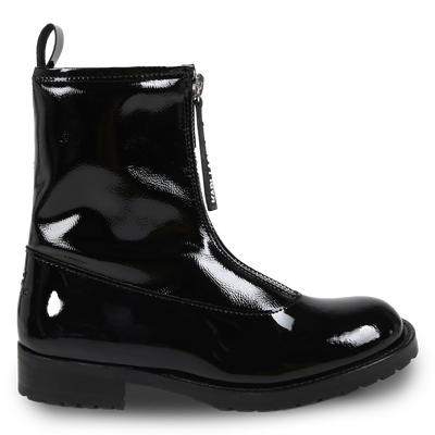 Patent Leather Ankle Boots KARL LAGERFELD KIDS GIRL