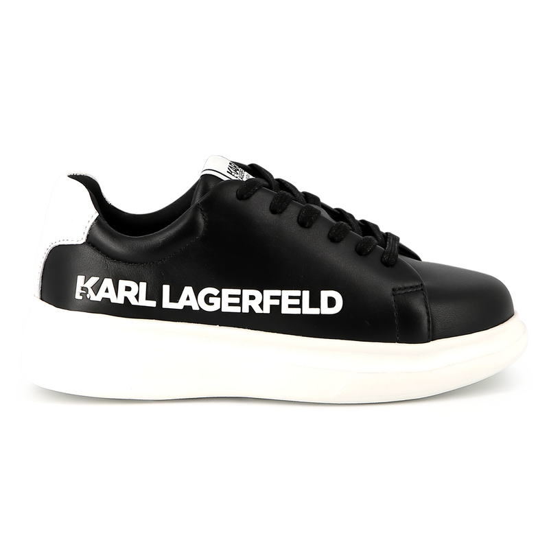 Lace-up leather sneakers KARL LAGERFELD KIDS 
                        UNISEX