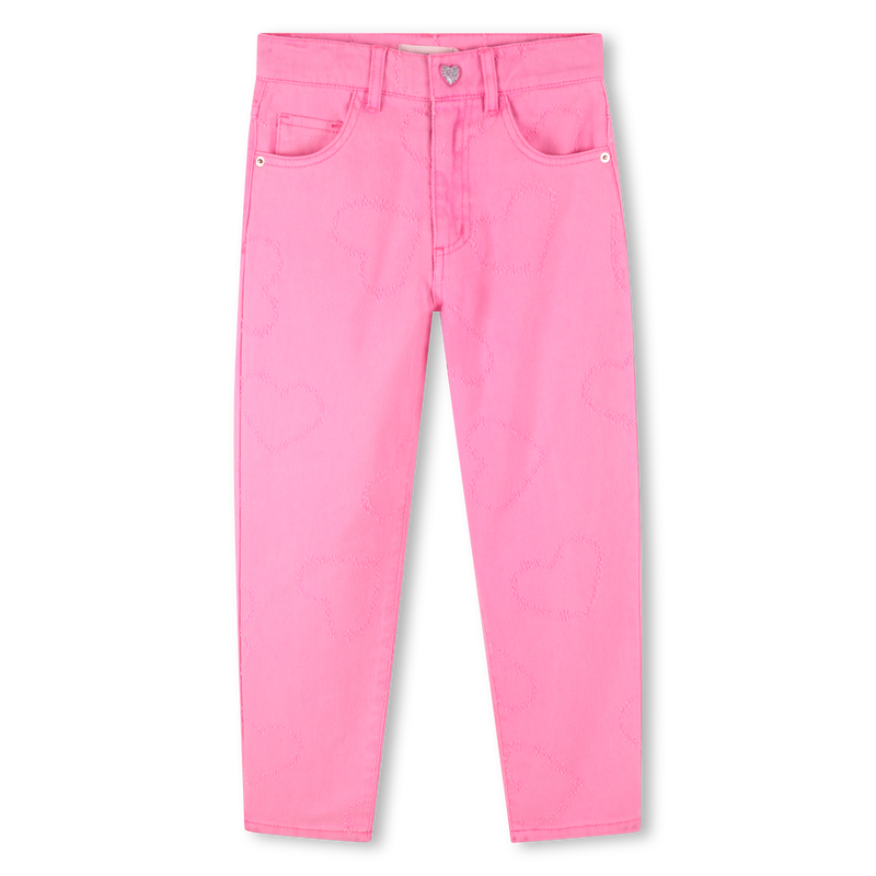 Twill trousers with hearts BILLIEBLUSH 
                        GIRL