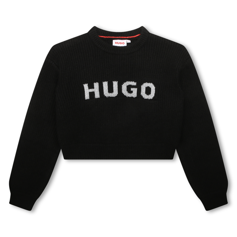 Cropped knit pullover HUGO 
                    GIRL
