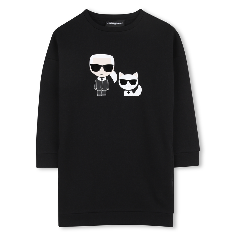 LONG SLEEVED DRESS KARL LAGERFELD KIDS 
                        GIRL