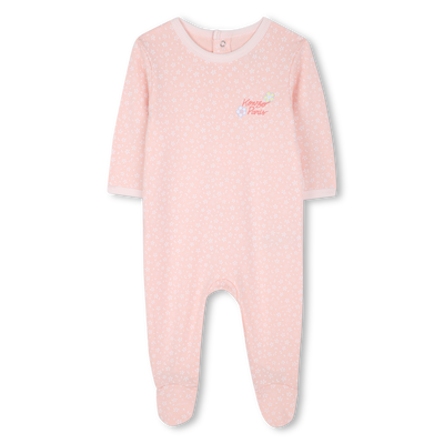 Cotton press-stud pajamas KENZO KIDS GIRL
