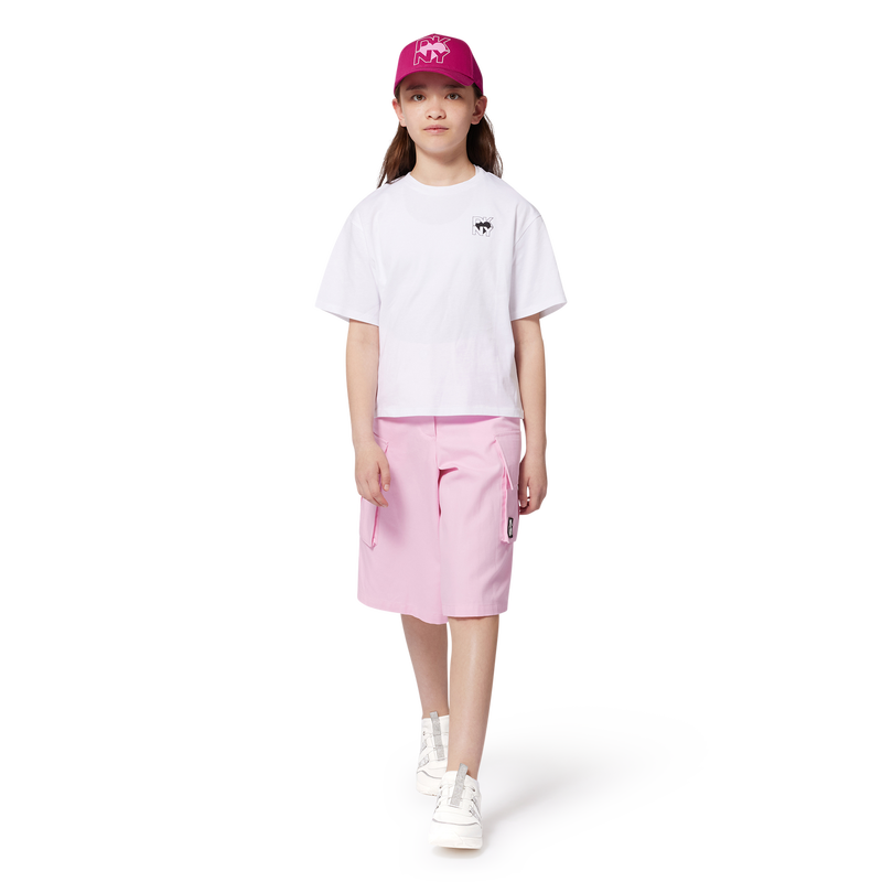 Long cotton and linen shorts DKNY 
                        GIRL