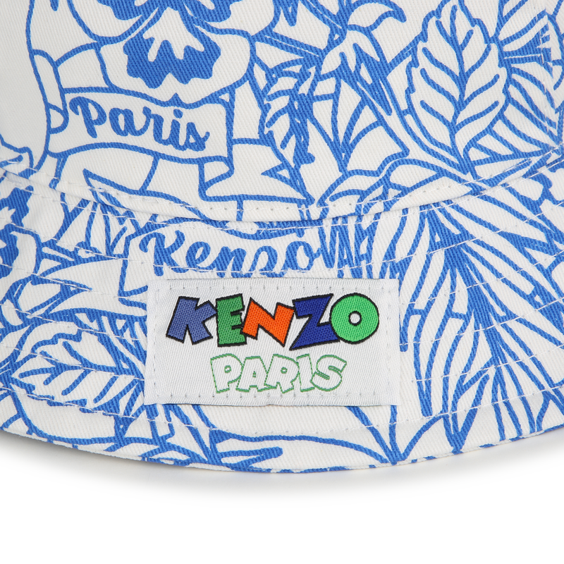 Patterned cotton bucket hat KENZO KIDS 
                    UNISEX