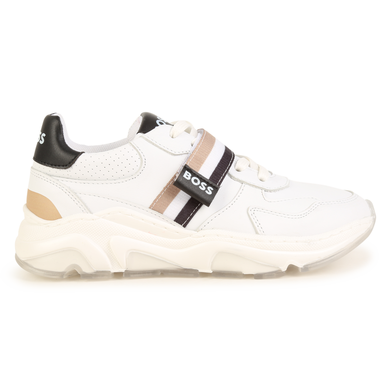 Leather Velcro sneakers