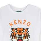 Logo print dress with ruffle KENZO KIDS 
                    GIRL
