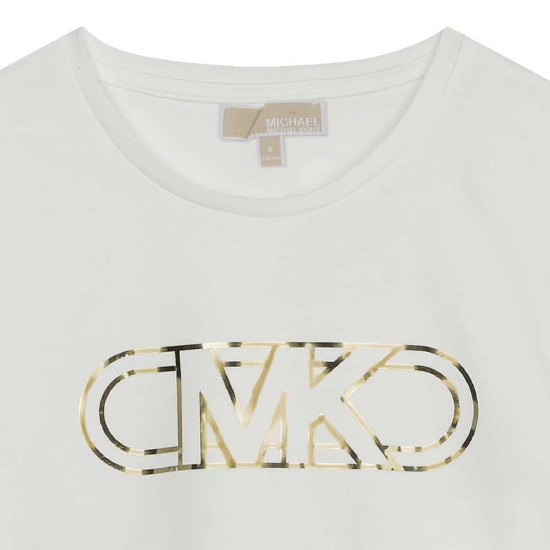 Short-Sleeved Cotton T-Shirt MICHAEL KORS 
                    GIRL