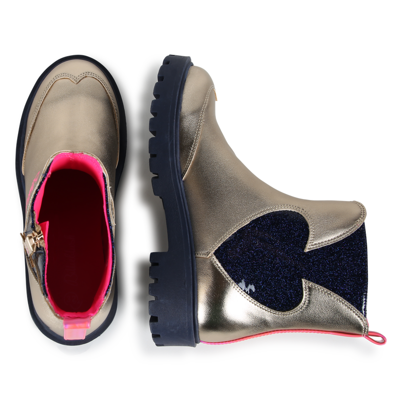 Sequined Zip-Up Ankle Boots BILLIEBLUSH 
                    GIRL