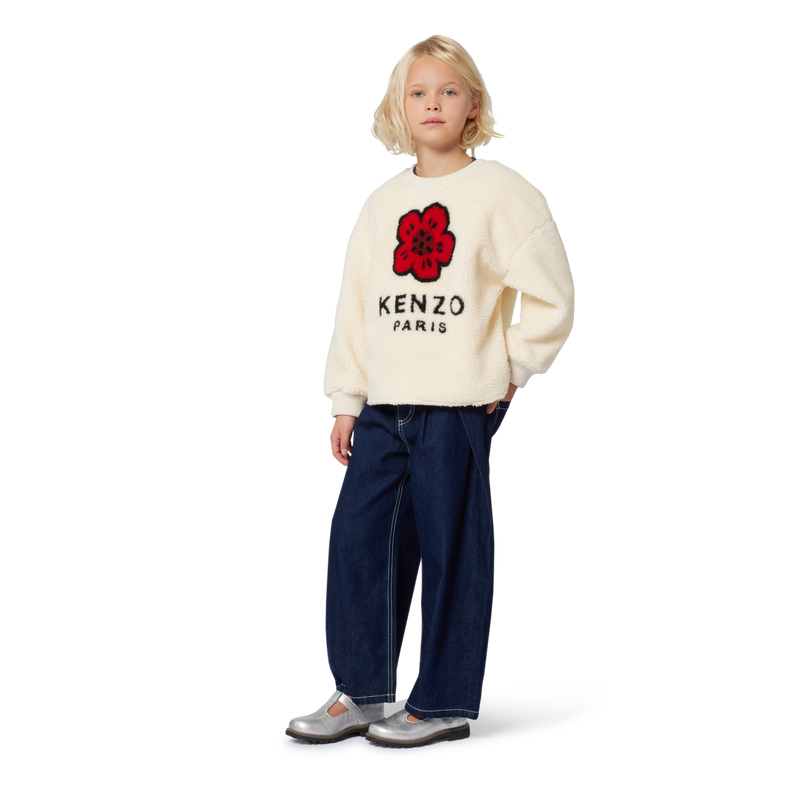 Fluffy fleece sweatshirt KENZO KIDS 
                    GIRL