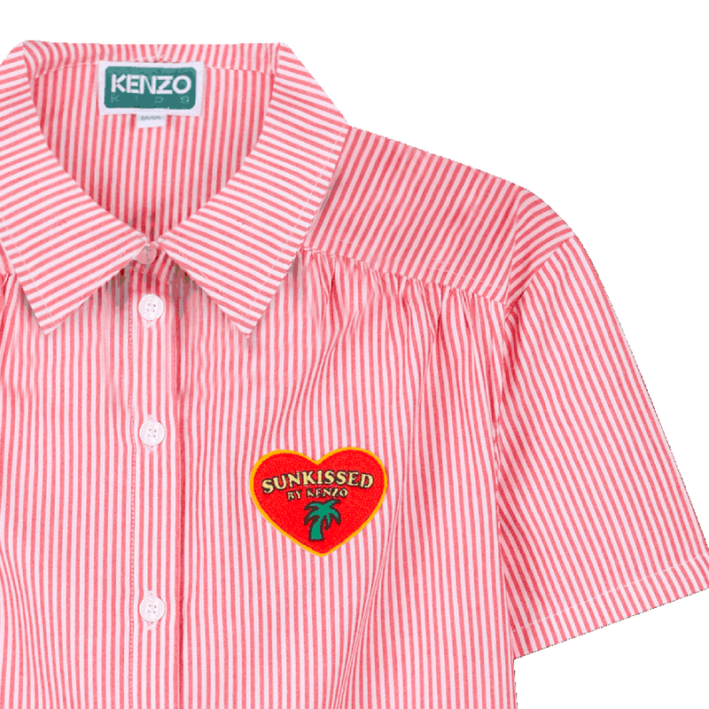 Striped cotton shirt-dress KENZO KIDS 
                        GIRL