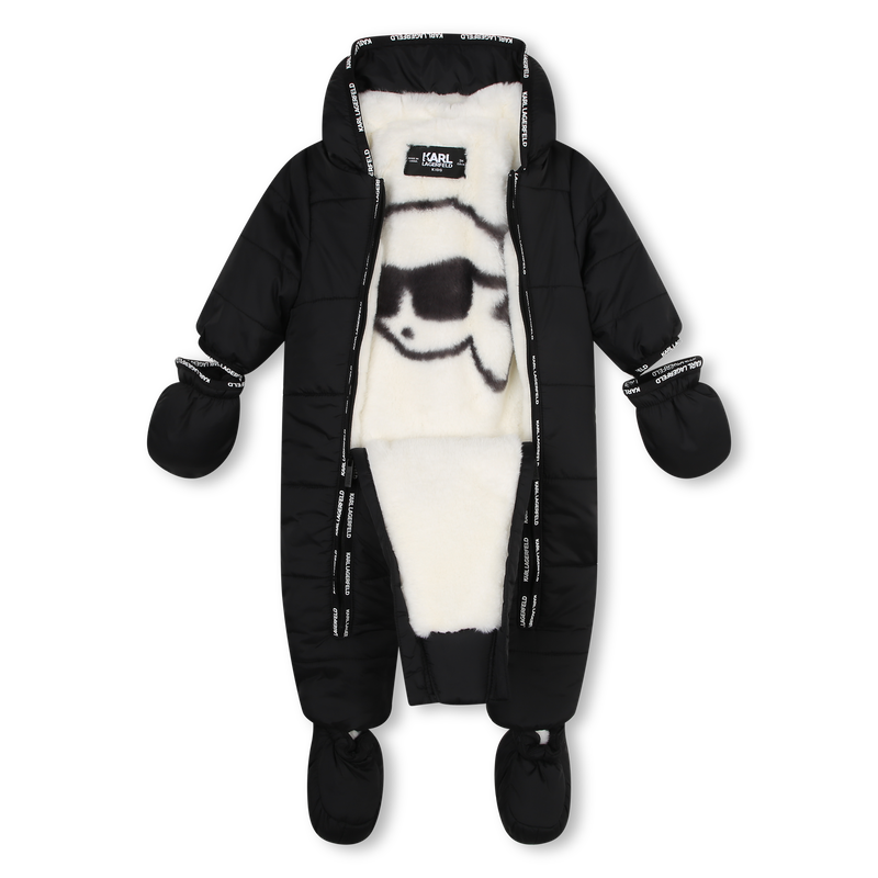 Baby snowsuit with mittens on sale