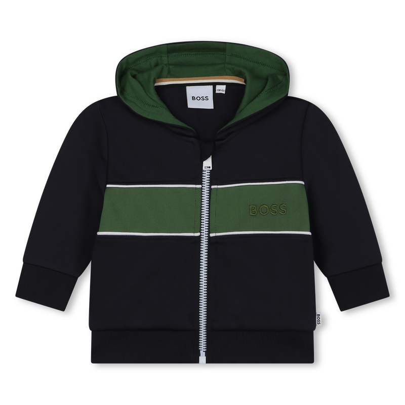 Two-tone zip-up sweatshirt BOSS 
                    BOY