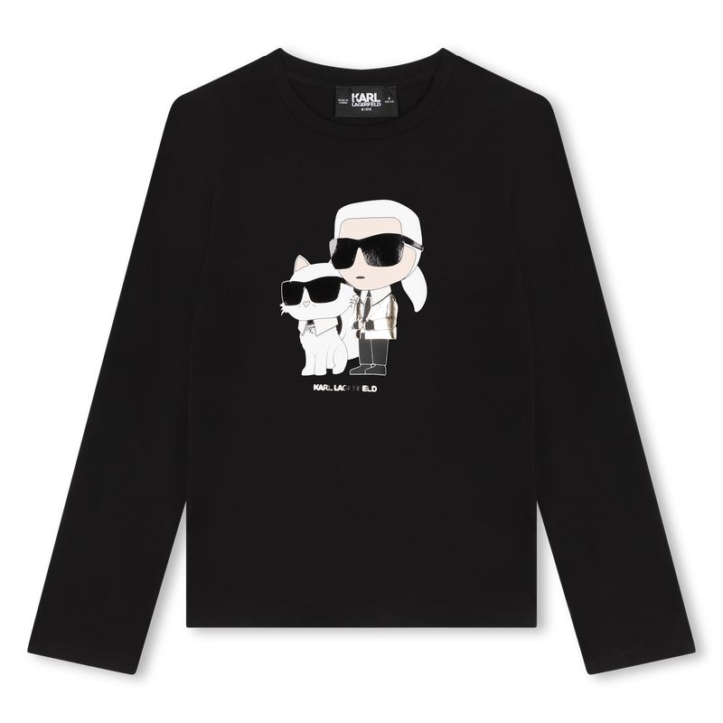 Karl-And-Choupette Graphic Tee KARL LAGERFELD KIDS 
                        GIRL