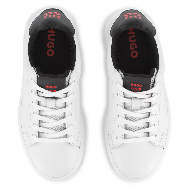 Cowhide leather sneakers HUGO 
                    BOY