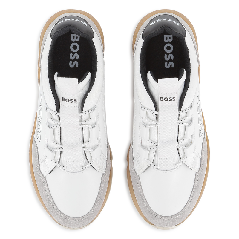 Faux and canvas sneakers BOSS 
                        BOY