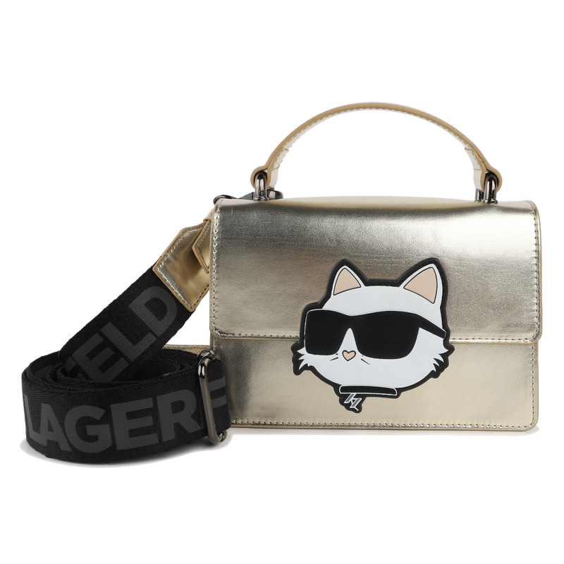 Handbag in fine-grained coated textile KARL LAGERFELD KIDS 
                        GIRL