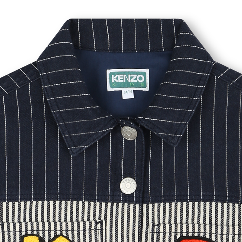 Stripy denim jacket KENZO KIDS 
                    GIRL