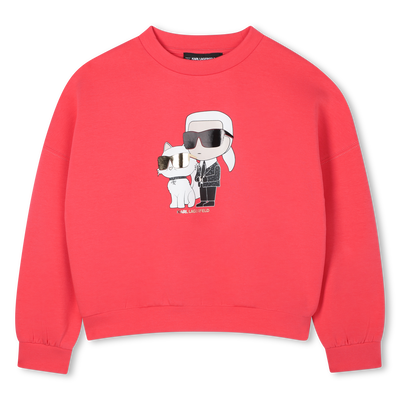 Double jersey sweatshirt KARL LAGERFELD KIDS GIRL