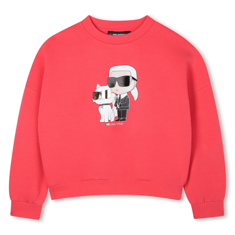 Double jersey sweatshirt KARL LAGERFELD KIDS 
                    GIRL
