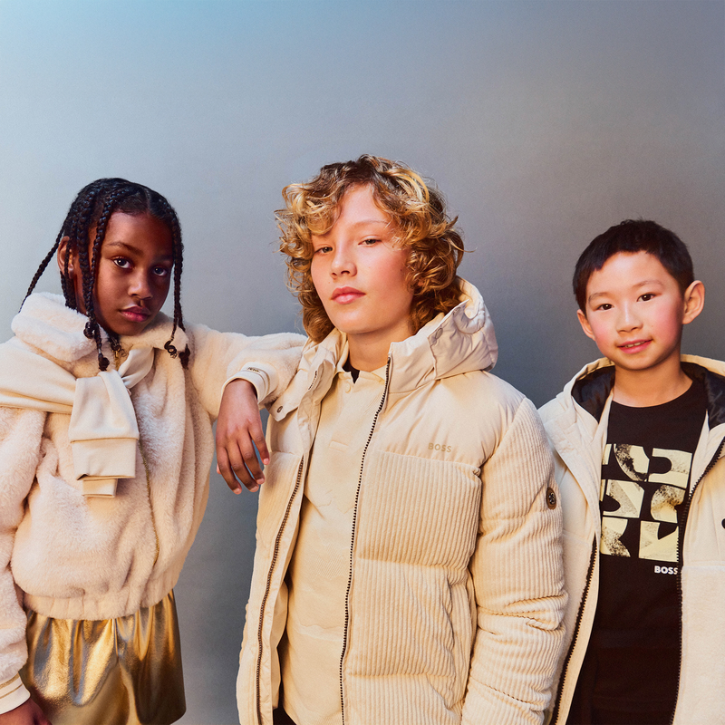 Bi-material down jacket BOSS 
                    BOY