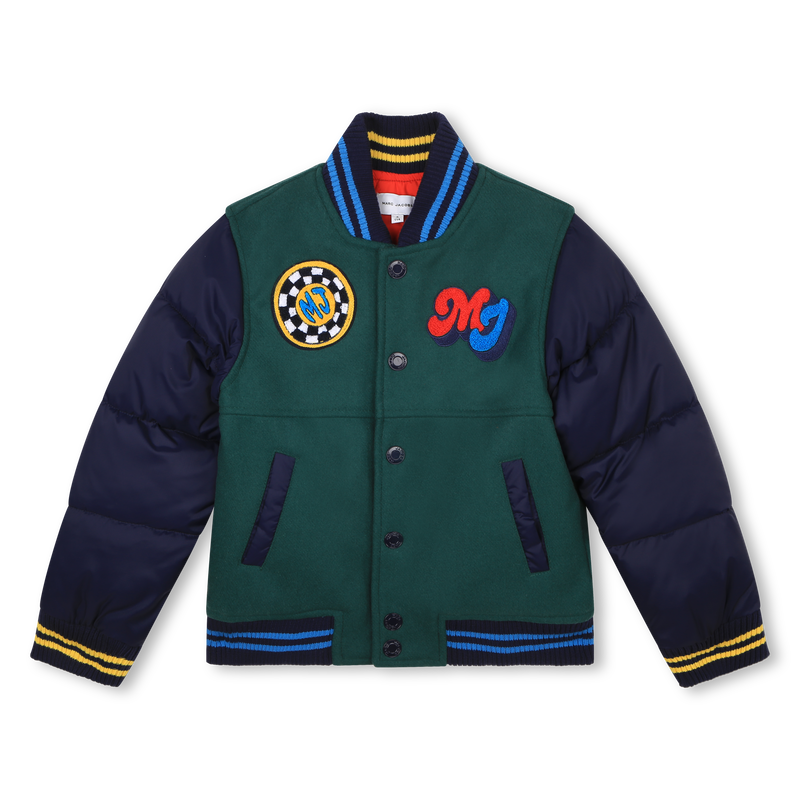 White and Green Louis Vuitton Letterman Jacket - Jackets Masters